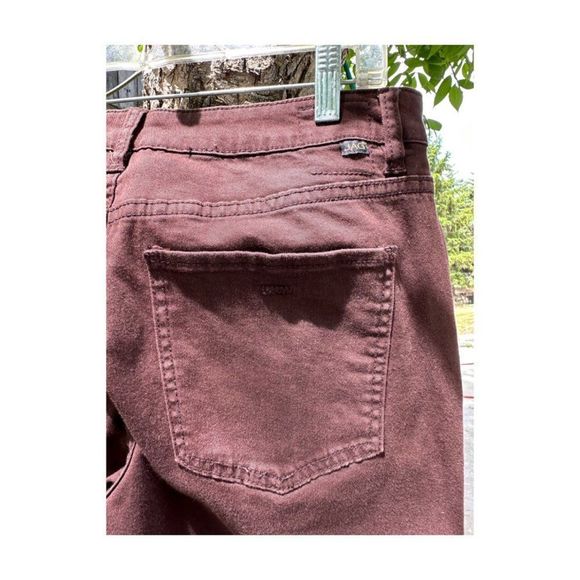 90s Jag Denim Jeans Bergundy Straight Leg High Waist Boot Cut Sz 14 - Picture 4 of 8